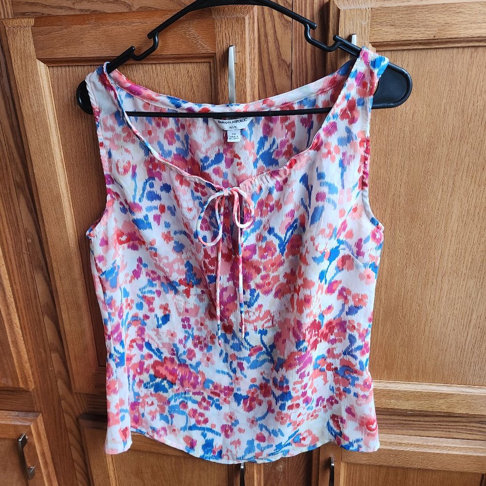 Banana Republic Tie Front Tank Top Size Medium Petite